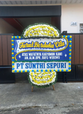 Papan Bunga Duka di Sawah Baru