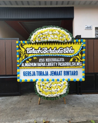Papan Bunga Duka di Sawah Baru